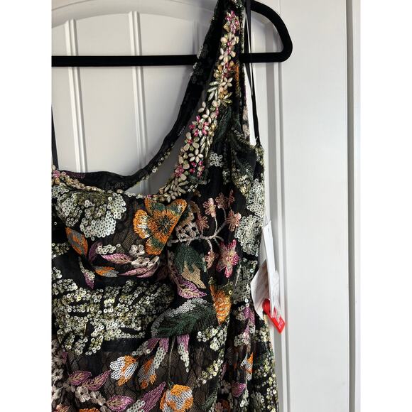 Mac Duggal Floral One Shoulder Gown - 49774 Size 12 NWT - Picture 7 of 9